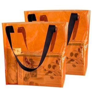 Clear Tote Bag, 2 Pcs Holographic Transparent Waterproof Handbag Clear Unisex :